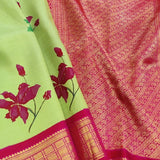 Mila korvai handprinted saree