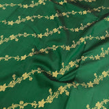 Bottle green kanchipuram silk saree with thodar butta