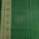 Bottle green kanchipuram silk saree with thodar butta