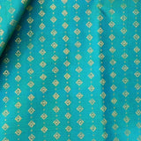 Teal silk fabric