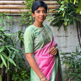 Jwala- Cardamom green kanchi silk blouse