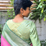 Jwala- Cardamom green kanchi silk blouse