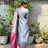 Nayana - Grey and pink kurta set