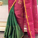 Madhura - Maroon and green