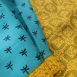 Tuhina- Turquoise organza saree