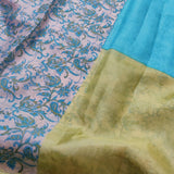 Jhalar - Blue and green saree