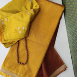 Ahiri - Yellow and brown saree