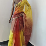 Ahiri - Yellow and brown saree