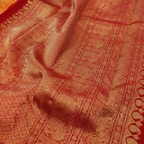 Haathee- Orange and red saree