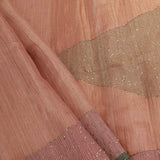 Mayur - Plain dusty pink saree