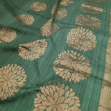 Mayur - Forest green carnation saree