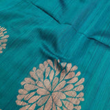 Mayur - Peacock blue carnation saree