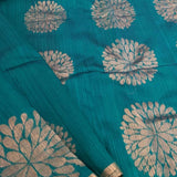 Mayur - Peacock blue carnation saree