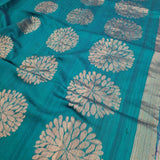 Mayur - Peacock blue carnation saree