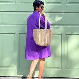 Purple shirt dress