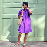 Purple shirt dress