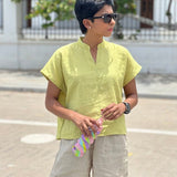 Lime embroidered Shirt