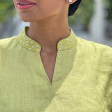 Lime embroidered Shirt