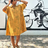 Mustard shirt dress