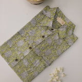 Green printed shirt