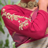 Lasya - Maroon embroidered blouse