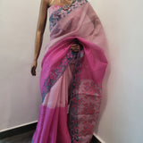 Jhalar - Pink and Dusty pink saree