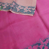 Jhalar - Pink and Dusty pink saree