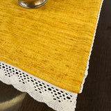 Mustard linen table runner