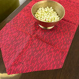 pink silk table runner