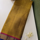 Sah A - honey mustard and blue dhoti