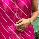 Pink mashru silk jacket