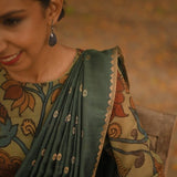 Lasya - Moss green kalamkari blouse