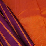 Alani - Magenta orange vertical striped kanchi silk saree