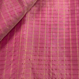 Zari checked Kanchipuram silk fabric