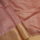 Mayur - Dusty pink  matka handloom silk saree