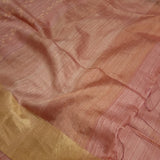 Mayur - Dusty pink  matka handloom silk saree