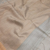 Mayur - Grey  matka handloom silk saree