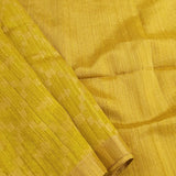 Mayur -Yellow matka handloom silk saree