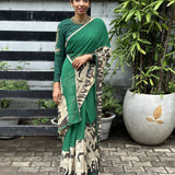 Sameeksha - Green and black chiffon