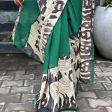 Sameeksha - Green and black chiffon