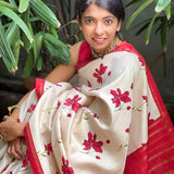 Mila hibiscus silk saree