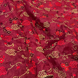 Organza gold embroidered saree