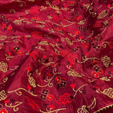 Organza gold embroidered saree