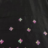 Tushara Black multicolour kutch embroidered saree