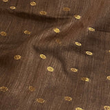 Dipta- brown and gold handwoven silk saree