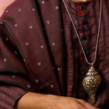 Sah-A Burgundy Tussar Kurta