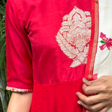 Red chiffon Kalidar tunic