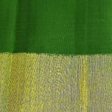 Charita Green gold silver checked kanchipuram silk saree