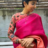 Lasya peach soda kalamkari blouse