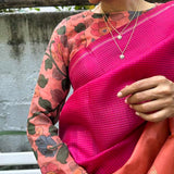 Lasya peach soda kalamkari blouse